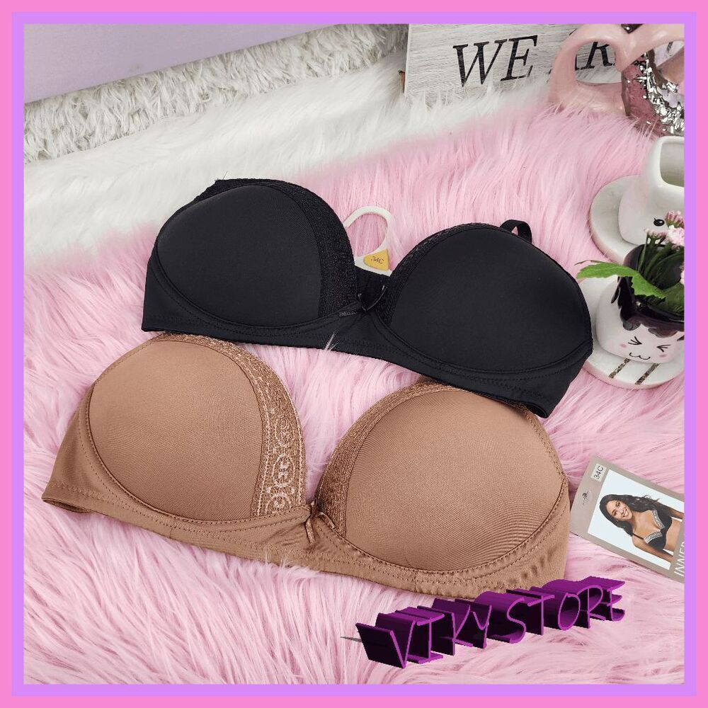 💖 NWT Inner Intense Black Gold T-Shirt Bra 34C Everyday Fit #7225 💖